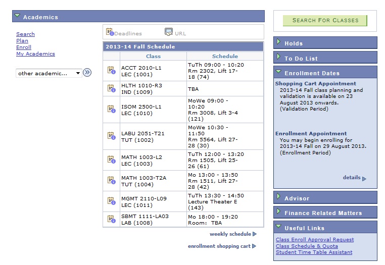 Class Enrollment Schedule for Fall 202425 (UG) HKUST Academic Registry
